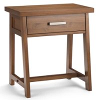 Simpli Home - Sawhorse Bedside Table - Medium Saddle Brown - Front_Zoom