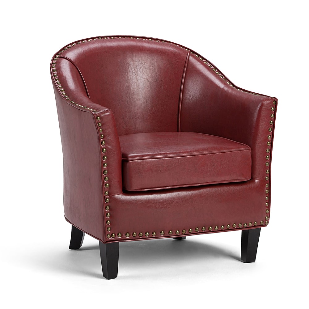 Angle View: Simpli Home - Kildare Tub Chair - Radicchio Red