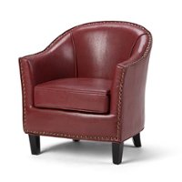 Simpli Home - Kildare Tub Chair - Radicchio Red - Front_Zoom