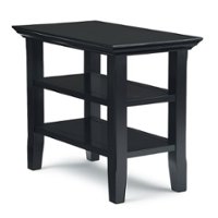 Simpli Home - Acadian Narrow Side Table - Black - Front_Zoom