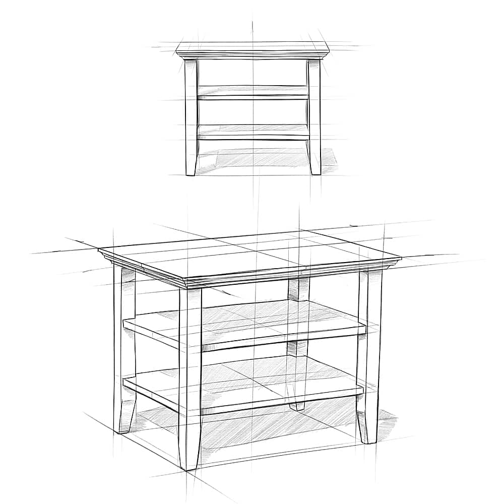 Simpli Home Acadian Narrow Side Table Black AXWELL3008BL Best Buy