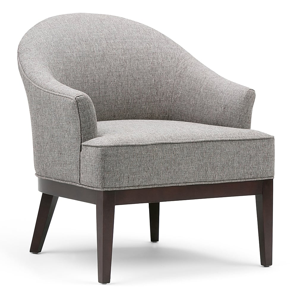 Angle View: Simpli Home - Louise Tub Chair - Warm Slate Grey