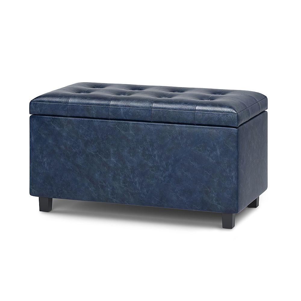 Angle View: Flash Furniture - Egg Series Ottoman - Blue Fabric