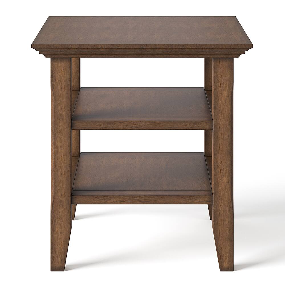 Left View: Simpli Home - Acadian End Table - Rustic Natural Aged Brown