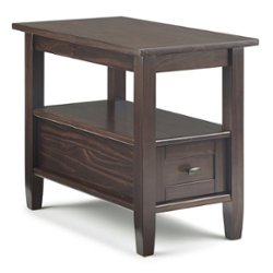 Simpli Home - Warm Shaker Narrow Side Table - Tobacco Brown - Front_Zoom