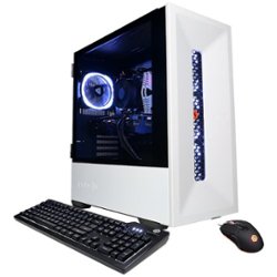 CyberPowerPC - Gamer Master Gaming Desktop - AMD Ryzen 5 5600G - 16GB Memory - NVIDIA GeForce RTX 3060 - 2TB HDD + 500GB SSD - White - Front_Zoom