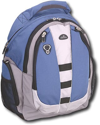 Angle Standard. Samsonite - New Jack Backpack Notebook Case - Blue/ Gargoyle Gray.