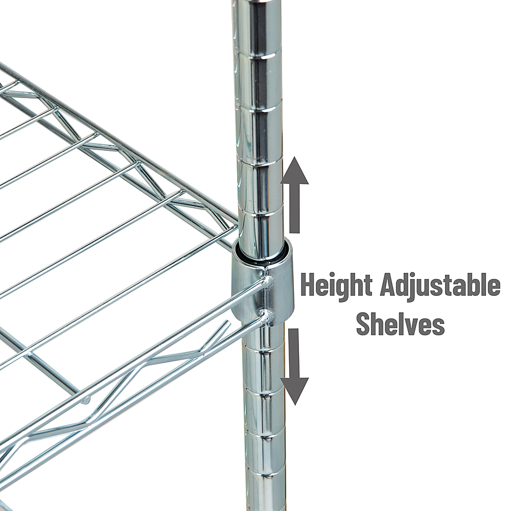  4-Tier Storage Shelves, Adjustable Freestanding Metal