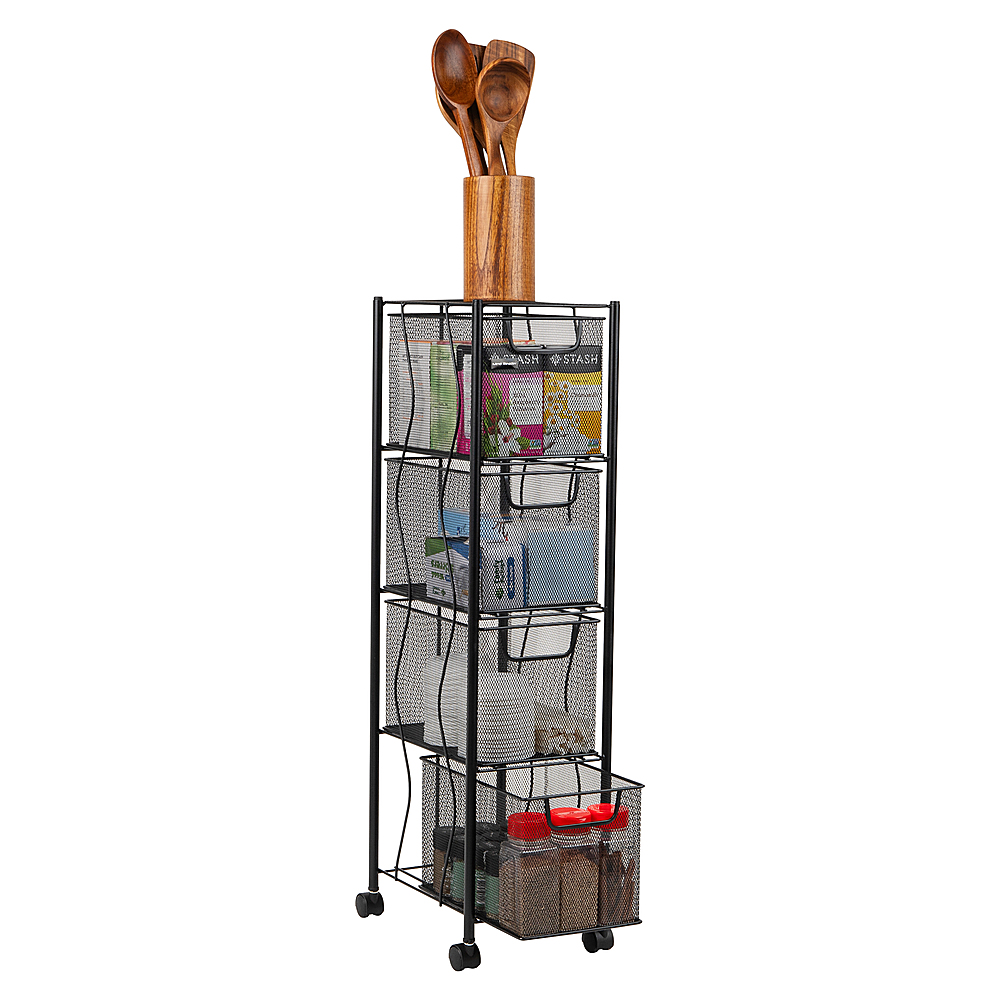 Mind Reader Network Collection, Rolling Storage Cart with 4 Removable –  Mindreaderstore