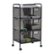 Front. Mind Reader - Cart with Drawers, Laundry Organizer, Utility Cart, Bathroom, Kitchen, Metal Mesh, 16"L x 11"W x 29"H - Black.