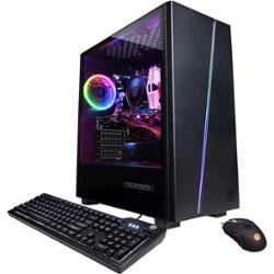 CyberPowerPC - Gamer Master Gaming Desktop - AMD Ryzen 7 5700G - 16GB Memory - NVIDIA GeForce RTX 3060 - 1TB SSD - Black - Front_Zoom