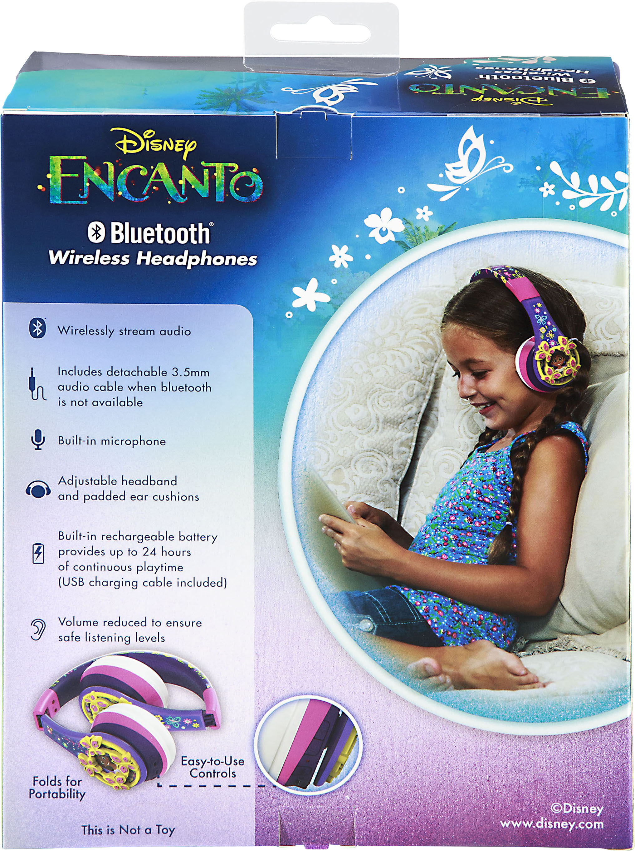 eKids Disney Encanto - Auriculares para niños, auriculares con cable para  la escuela, el hogar o los viajes, sin enredos para niños pequeños con