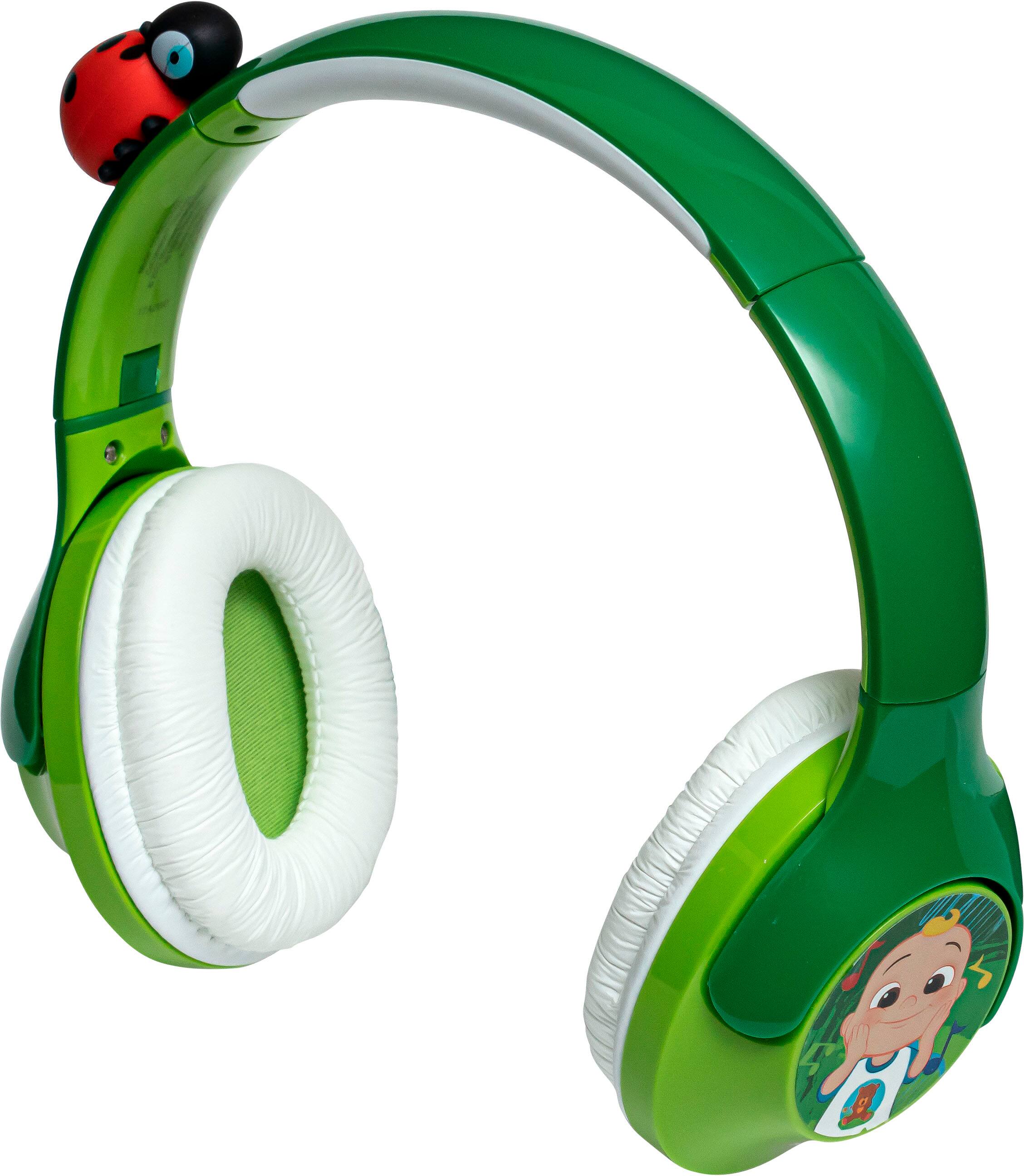 Left. eKids - Cocomelon Bluetooth Headphones - green.