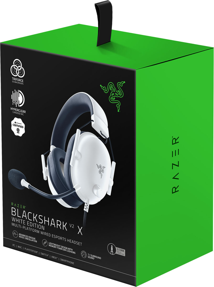 Razer BlackShark V2 X Wired Gaming Headset for PC, PS5, PS4, Switch, Xbox  X|S, and Xbox One White RZ04-03240700-R3U1 - Best Buy