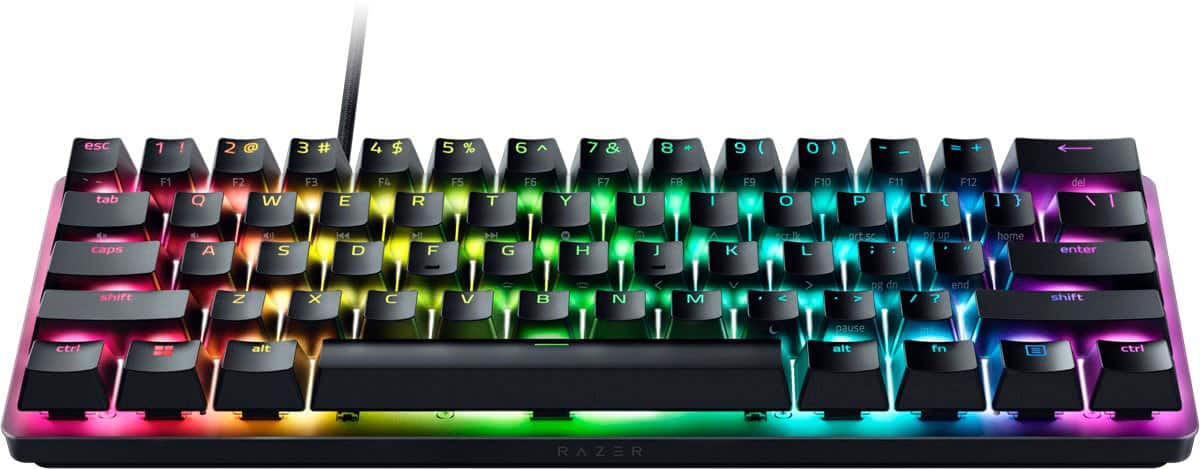 Best Buy: Razer Huntsman V2 Analog Full Size Wired Opto-Mechanical Gaming  Keyboard with Chroma RGB Backlighting Black RZ03-03610200-R3U1