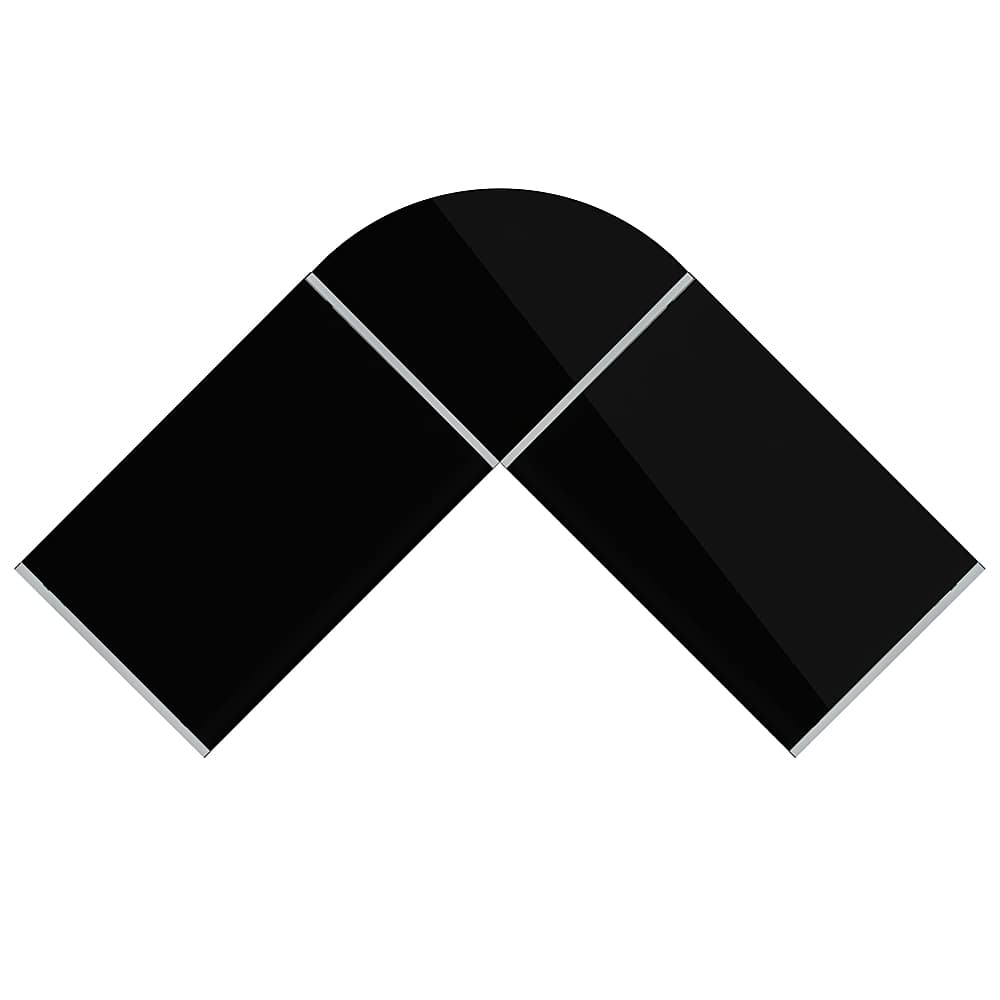 Alt View 16. Alamont Home - Ginny L Contemporary Glass Home Office Desk - Black Top/Silver Frame.