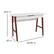 Alt View 13. Alamont Home - Darla Rectangle Modern Laminate Home Office Desk - White/Walnut.