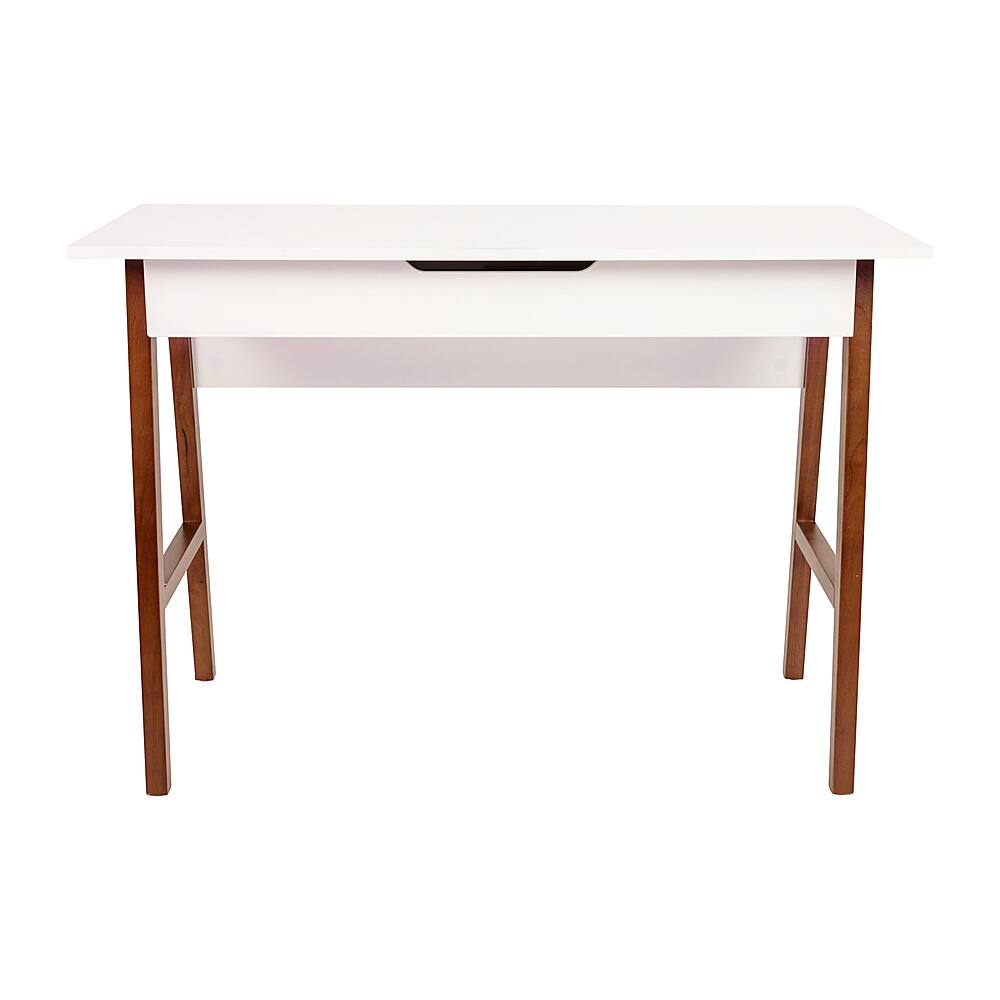 Alt View 11. Alamont Home - Darla Rectangle Modern Laminate Home Office Desk - White/Walnut.