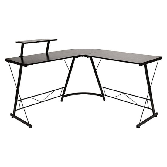 Flash Furniture Ginny L Contemporary Laminate Home Office Desk Black/Black  NAN-CD-22181-BK-BK-GG - Best Buy