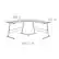 Alt View 12. Alamont Home - Ginny L Contemporary Glass Home Office Desk - Clear/Silver.