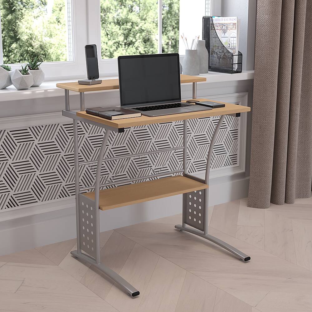 Alt View 12. Alamont Home - Clifton Rectangle Contemporary Laminate Home Office Desk - Maple.
