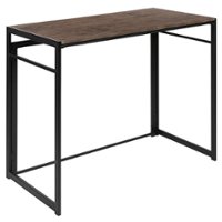 Flash Furniture - Walker Rectangle Modern Laminate  Home Office Desk - Rustic - Front_Zoom