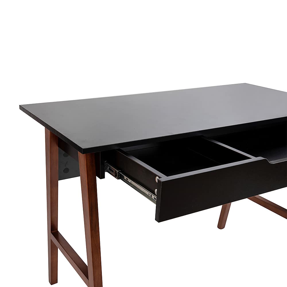 Alt View 15. Alamont Home - Darla Rectangle Modern Laminate Home Office Desk - Black/Walnut.