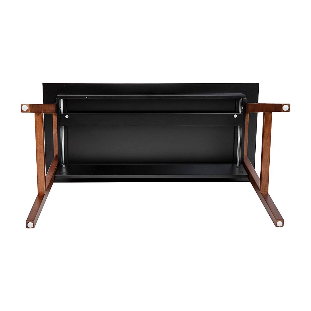Alt View 18. Alamont Home - Darla Rectangle Modern Laminate Home Office Desk - Black/Walnut.