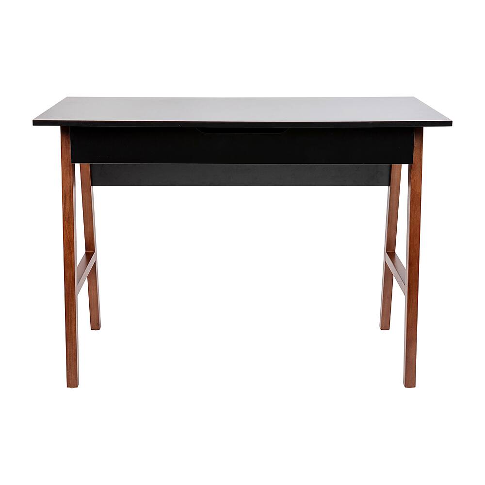 Alt View 11. Alamont Home - Darla Rectangle Modern Laminate Home Office Desk - Black/Walnut.