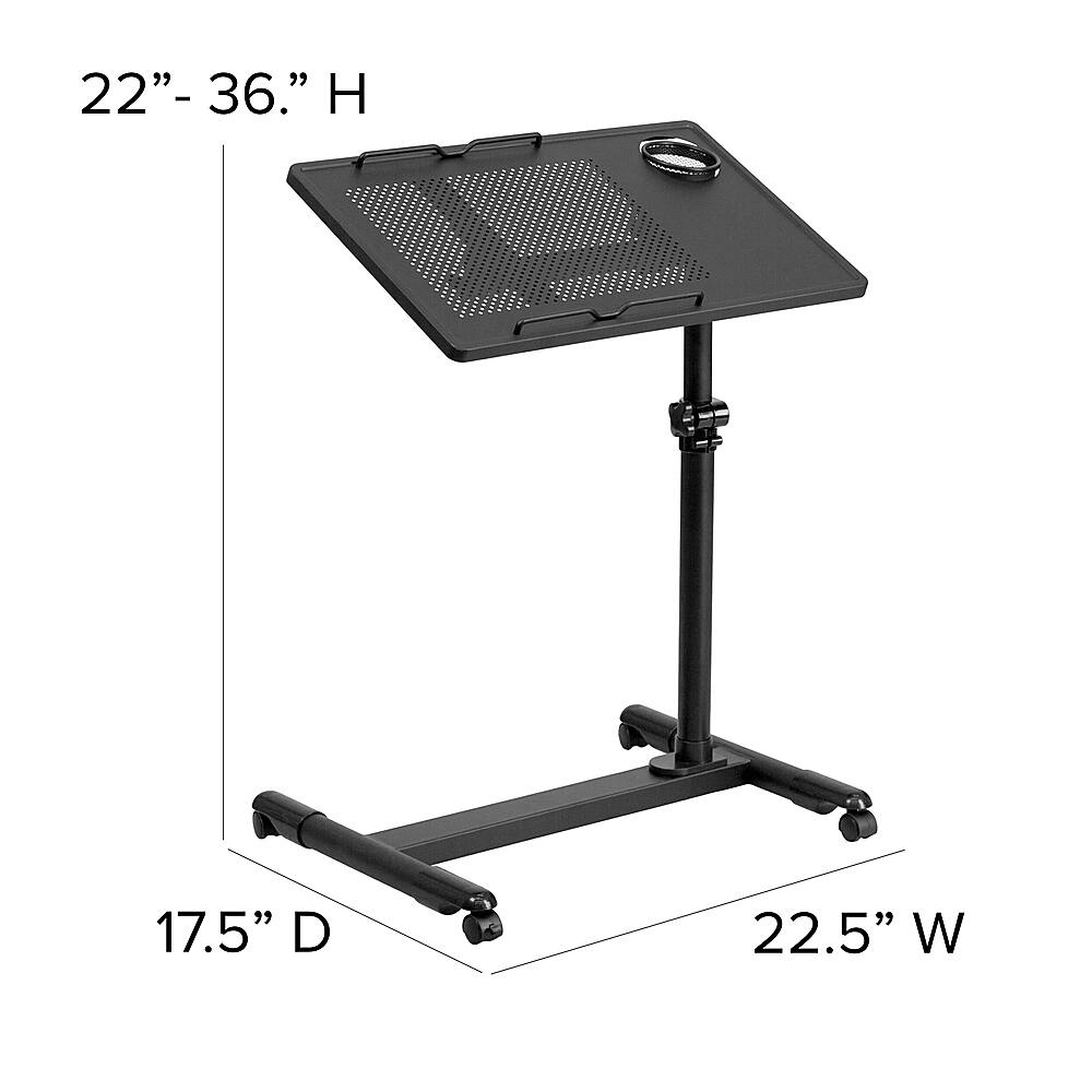 Alt View 12. Alamont Home - Macon Rectangle Contemporary Laminate  Laptop Desk - Black.