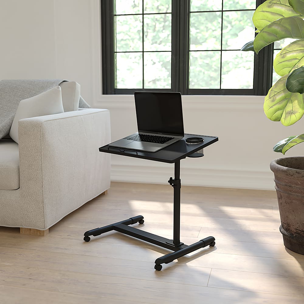 Alt View 11. Alamont Home - Macon Rectangle Contemporary Laminate Laptop Desk - Black.