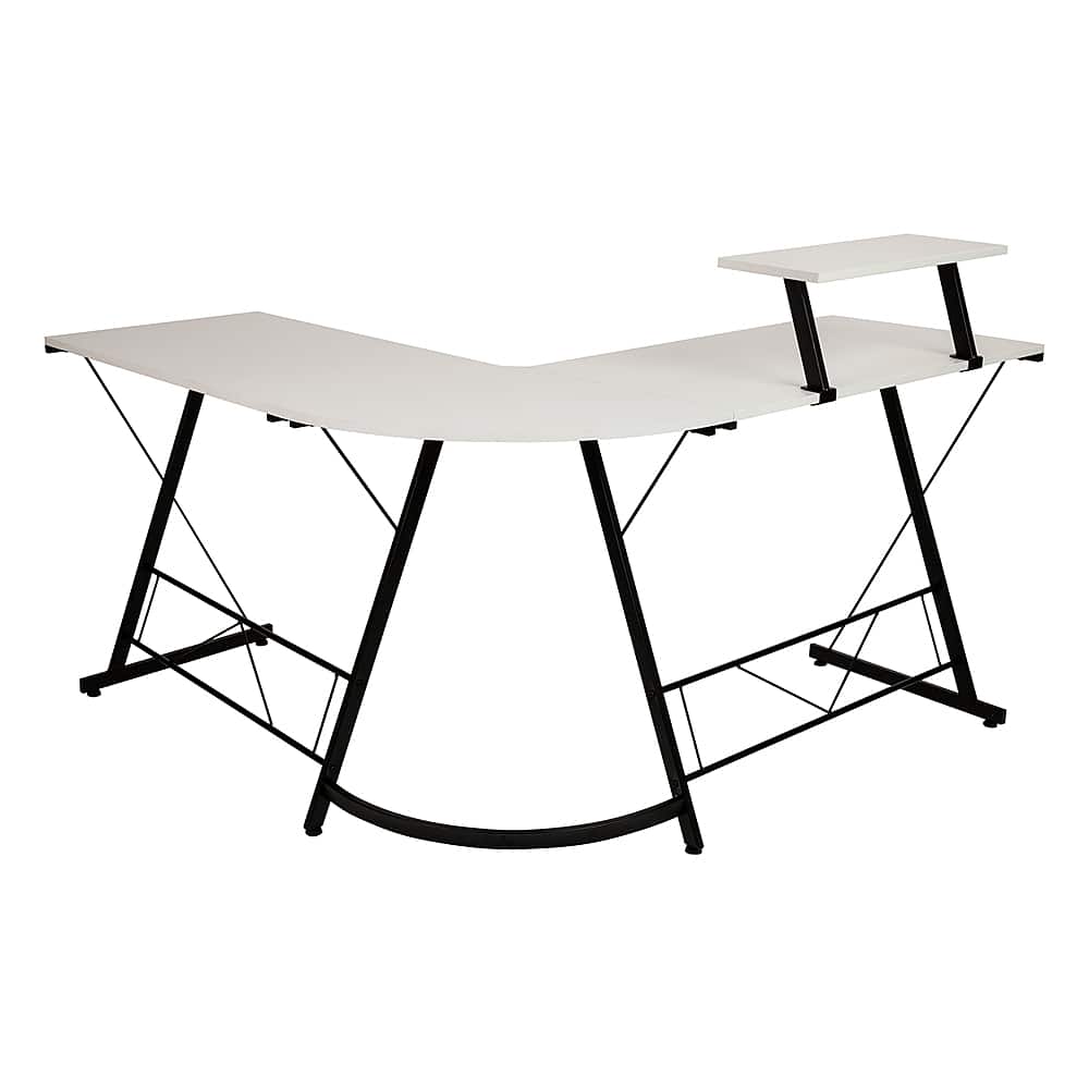 Alt View 13. Alamont Home - Ginny L Contemporary Laminate Home Office Desk - White/Black.