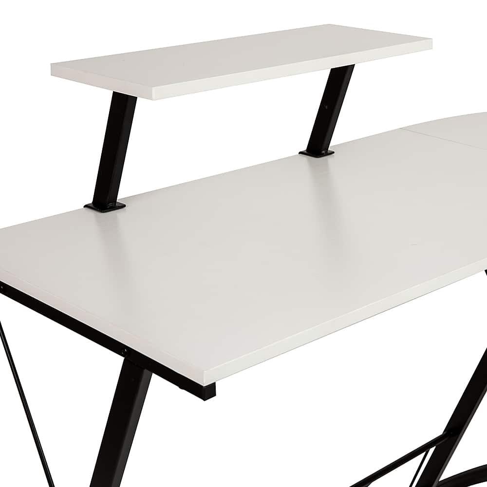 Alt View 14. Alamont Home - Ginny L Contemporary Laminate Home Office Desk - White/Black.