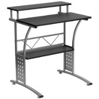 Flash Furniture - Clifton Computer Desk - Black - Front_Zoom