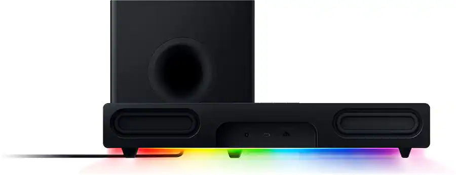 Vista alternativa 11. Razer - Altavoces para juegos Bluetooth Leviathan V2 con iluminación RGB (2 piezas) - Negro.