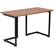 Front. Alamont Home - Rectangle Contemporary Laminate Home Office Desk with Metal Frame - Cherry.