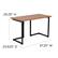 Alt View 12. Alamont Home - Rectangle Contemporary Laminate Home Office Desk with Metal Frame - Cherry.
