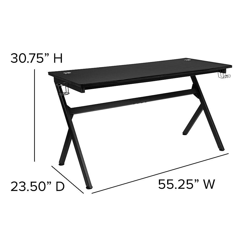 Alt View 13. Alamont Home - Duncan Rectangle Modern Laminate Gaming Desk - Black.