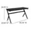 Alt View 13. Alamont Home - Duncan Rectangle Modern Laminate  Gaming Desk - Black.