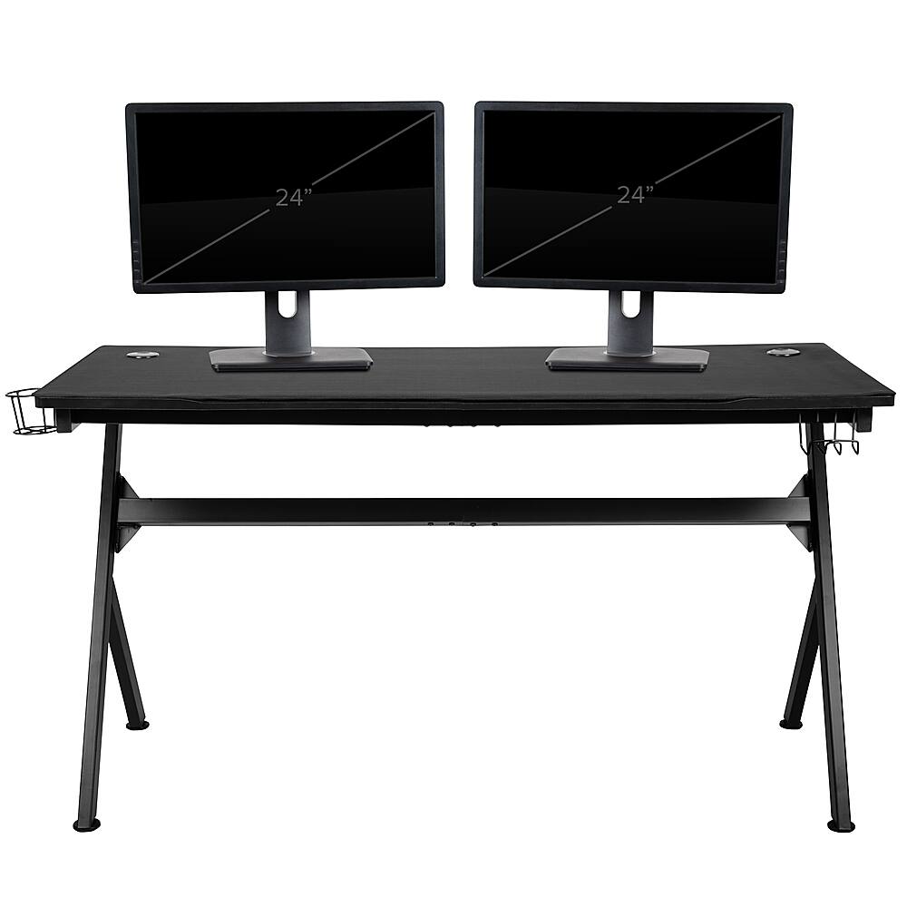 Alt View 19. Alamont Home - Duncan Rectangle Modern Laminate Gaming Desk - Black.