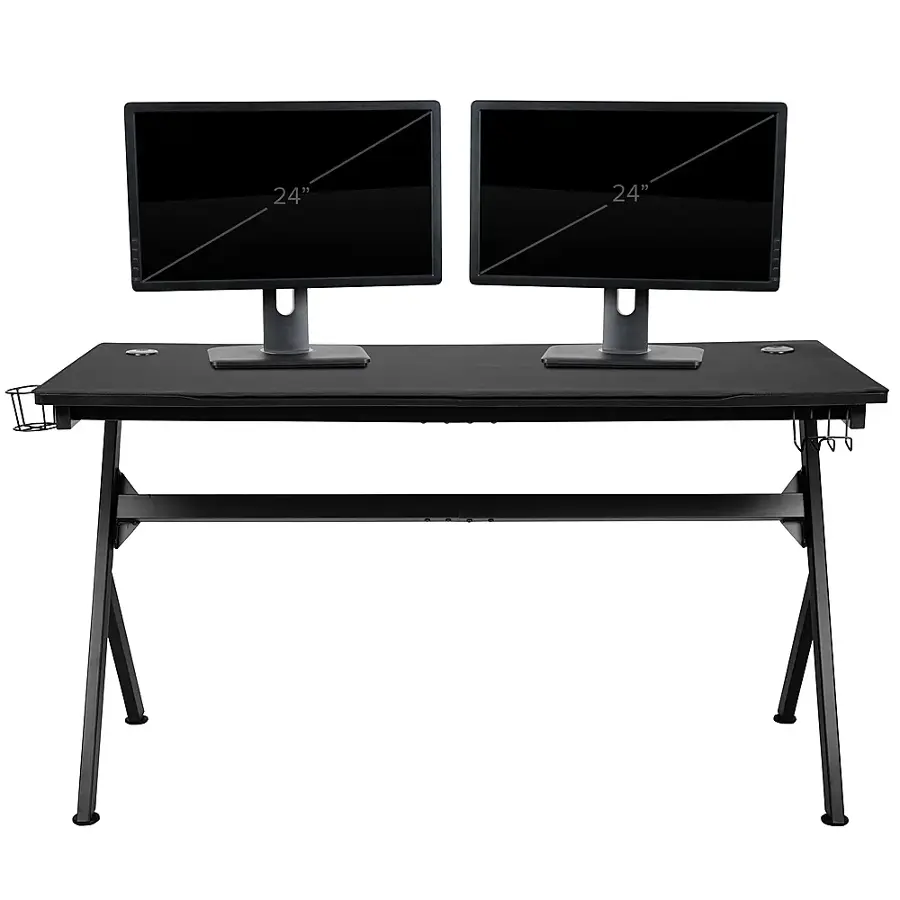 Alt View 19. Alamont Home - Duncan Rectangle Modern Laminate  Gaming Desk - Black.