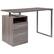 Front. Alamont Home - Harwood Rectangle Contemporary Laminate 2-Drawer Home Office Desk - Light Ash.