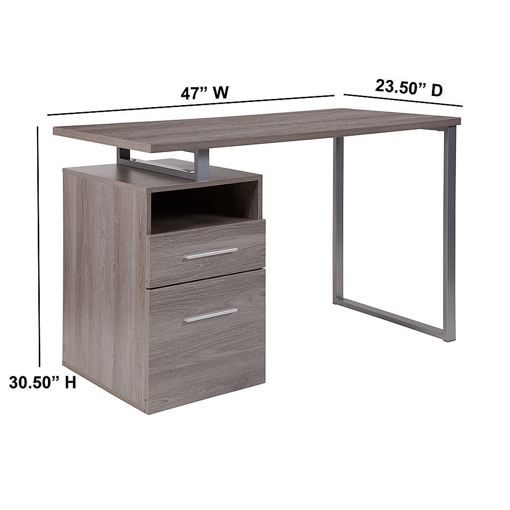 Flash Furniture Harwood Rectangle Contemporary Laminate 2-Drawer Home Office  Desk Light Ash NAN-JN-2634-GG - Best Buy