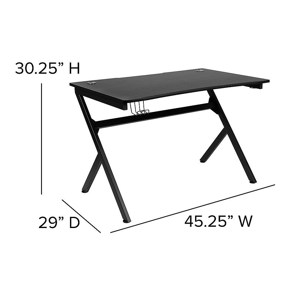 Alt View 13. Alamont Home - Duncan Rectangle Modern Laminate Gaming Desk - Black.