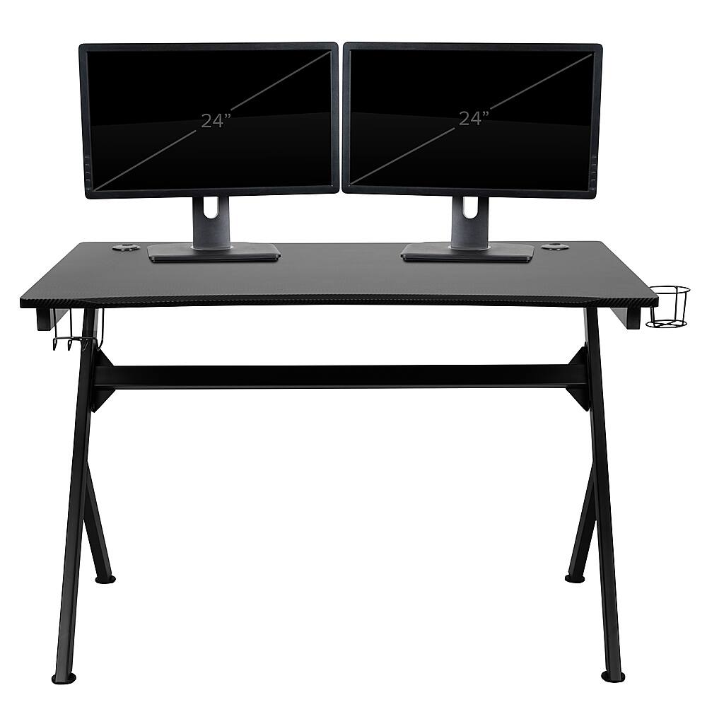 Alt View 16. Alamont Home - Duncan Rectangle Modern Laminate Gaming Desk - Black.
