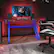 Alt View 12. Alamont Home - Fisher Rectangle Contemporary Laminate Gaming Desk - Blue.