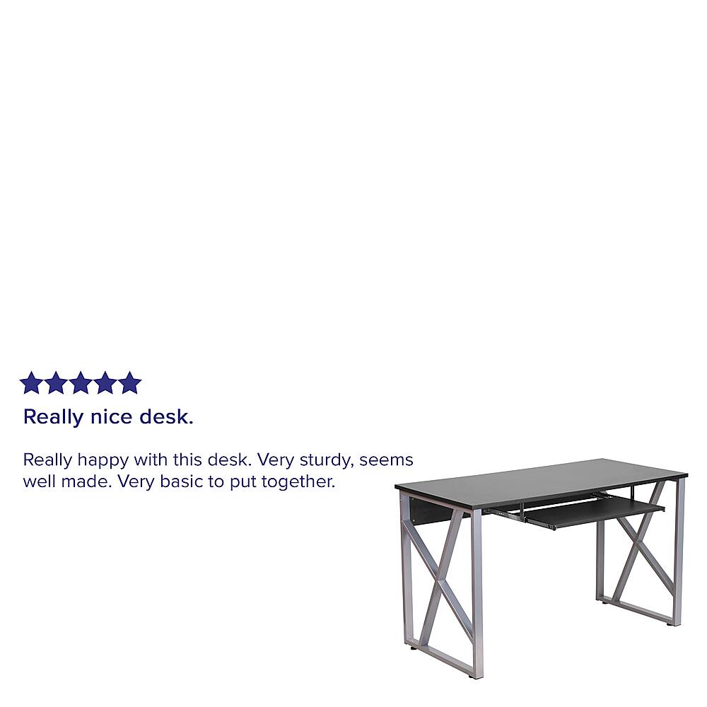 Alt View 40. Alamont Home - Salvador Rectangle Contemporary Laminate  Home Office Desk - Black.