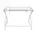 Alt View 14. Alamont Home - Jude Rectangle Contemporary Glass Home Office Desk - White.