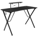 Flash Furniture - Mallot Rectangle Contemporary Laminate  Gaming Desk - Black