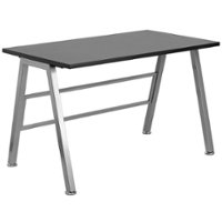 Flash Furniture - Hoover Rectangle Contemporary Laminate  Home Office Desk - Black - Front_Zoom